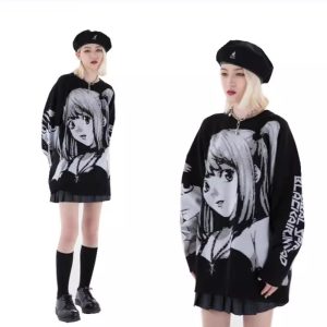 Hip-hop loose style beautiful girl pullover sweater